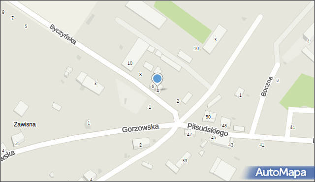 Praszka, Byczyńska, 4, mapa Praszka