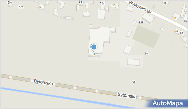 Pyskowice, Bytomska, 9, mapa Pyskowice