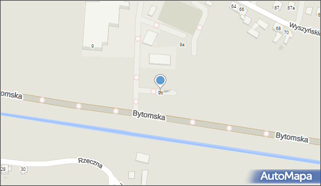 Pyskowice, Bytomska, 9b, mapa Pyskowice