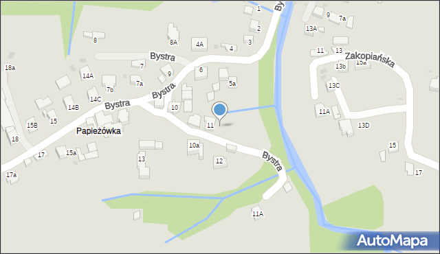 Rabka-Zdrój, Bystra, 11, mapa Rabka-Zdrój