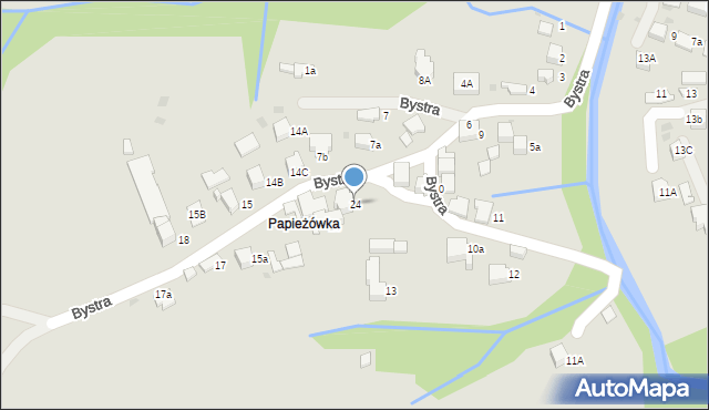 Rabka-Zdrój, Bystra, 24, mapa Rabka-Zdrój