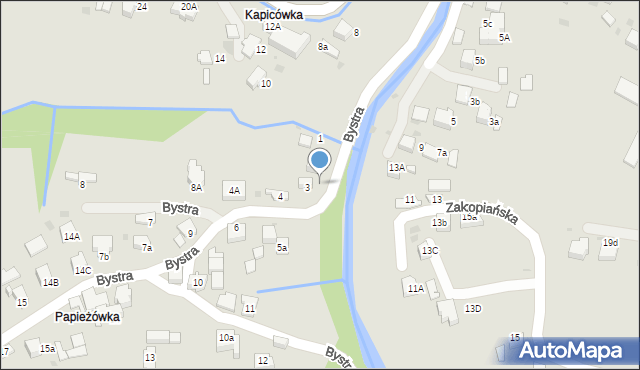 Rabka-Zdrój, Bystra, 3, mapa Rabka-Zdrój