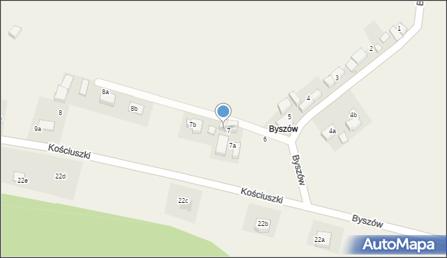 Roztocznik, Byszów, 7c, mapa Roztocznik