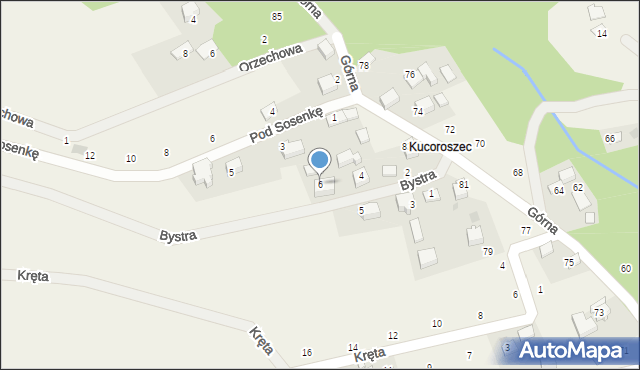 Rybna, Bystra, 6, mapa Rybna