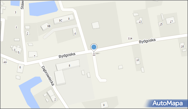 Sicienko, Bydgoska, 11, mapa Sicienko
