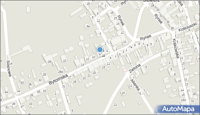 Siewierz, Bytomska, 18, mapa Siewierz