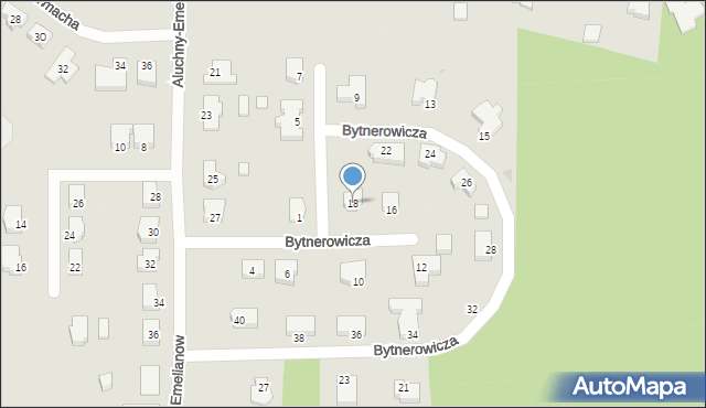 Słupsk, Bytnerowicza Jerzego, 18, mapa Słupska