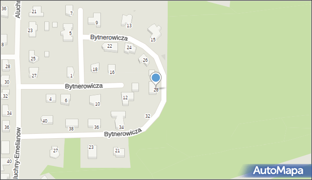 Słupsk, Bytnerowicza Jerzego, 28, mapa Słupska