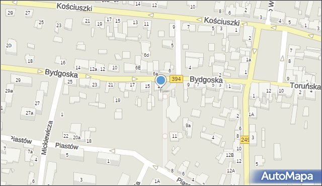 Solec Kujawski, Bydgoska, 13A, mapa Solec Kujawski