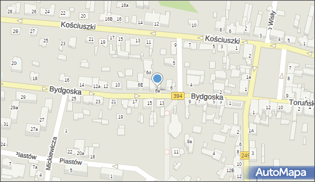 Solec Kujawski, Bydgoska, 6a, mapa Solec Kujawski