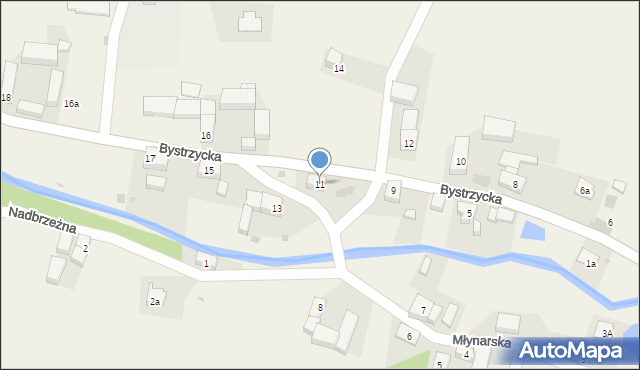 Stara Bystrzyca, Bystrzycka, 11, mapa Stara Bystrzyca