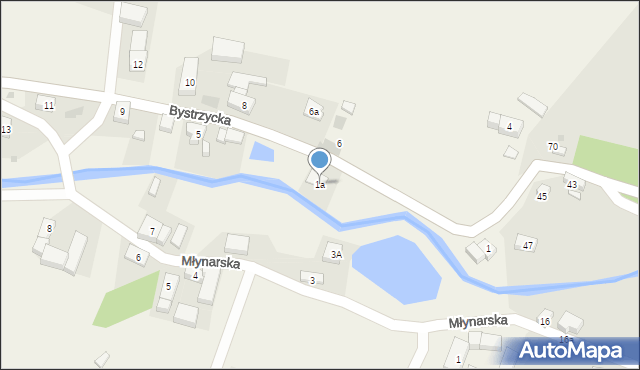 Stara Bystrzyca, Bystrzycka, 1a, mapa Stara Bystrzyca