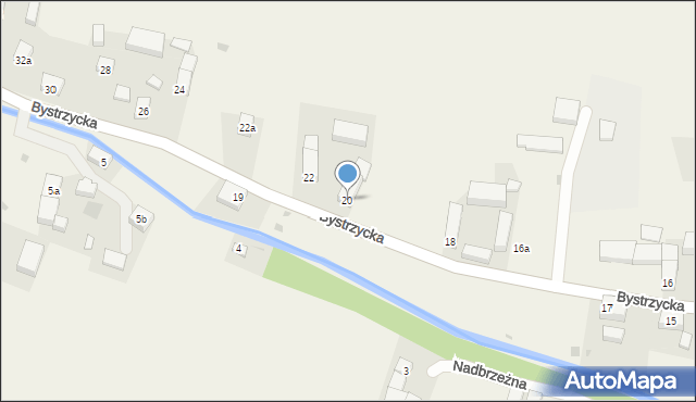 Stara Bystrzyca, Bystrzycka, 20, mapa Stara Bystrzyca