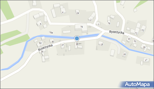Stara Bystrzyca, Bystrzycka, 35, mapa Stara Bystrzyca