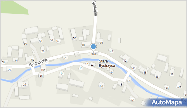 Stara Bystrzyca, Bystrzycka, 62a, mapa Stara Bystrzyca