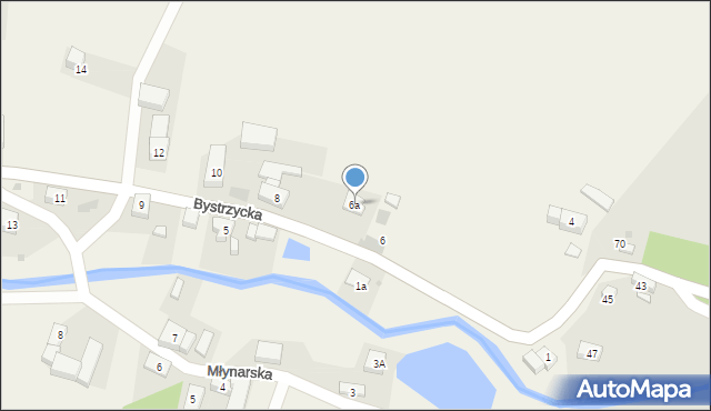 Stara Bystrzyca, Bystrzycka, 6a, mapa Stara Bystrzyca