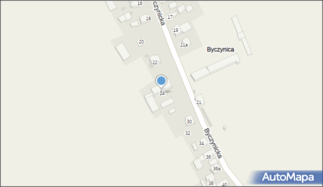 Steblów, Byczynicka, 24, mapa Steblów