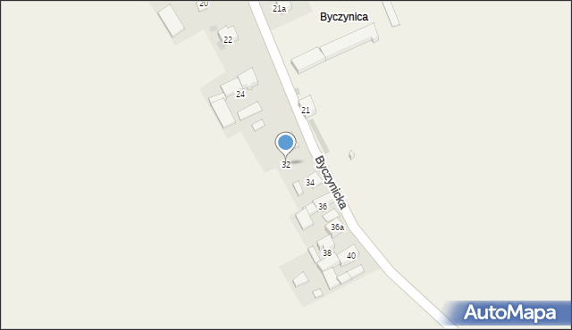 Steblów, Byczynicka, 32, mapa Steblów