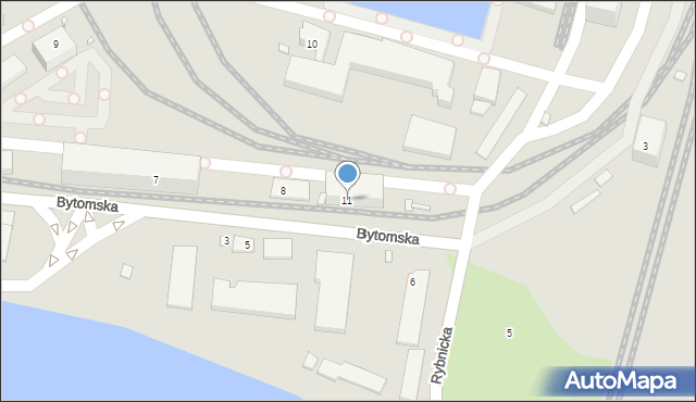 Szczecin, Bytomska, 11, mapa Szczecina