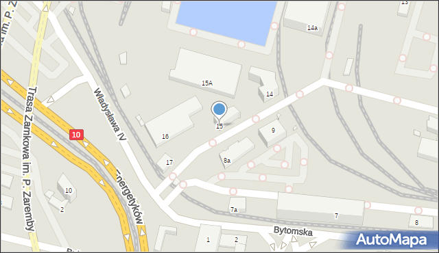 Szczecin, Bytomska, 15, mapa Szczecina