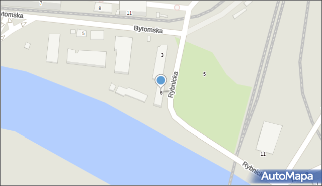 Szczecin, Bytomska, 6, mapa Szczecina