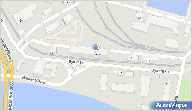 Szczecin, Bytomska, 7, mapa Szczecina