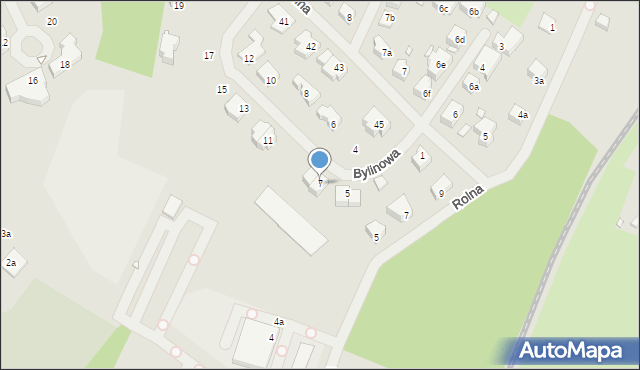 Szczecin, Bylinowa, 7, mapa Szczecina