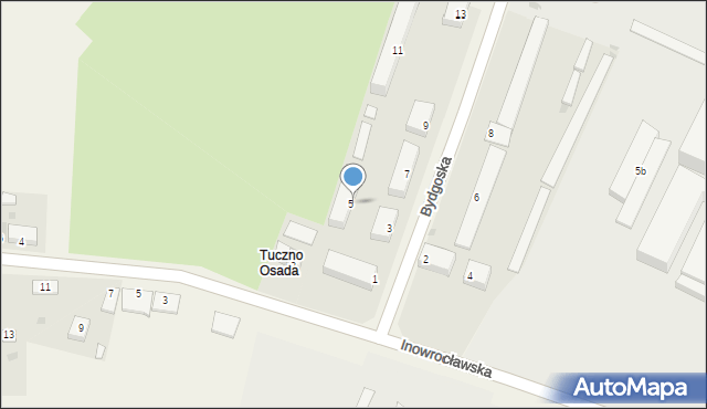 Tuczno, Bydgoska, 5/8, mapa Tuczno