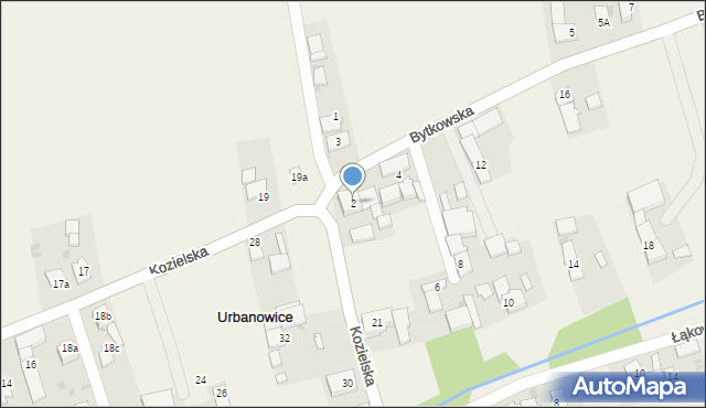 Urbanowice, Bytkowska, 2, mapa Urbanowice