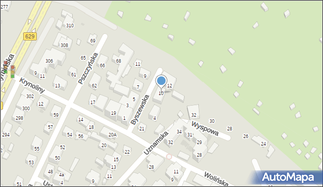 Warszawa, Byszewska, 10, mapa Warszawy