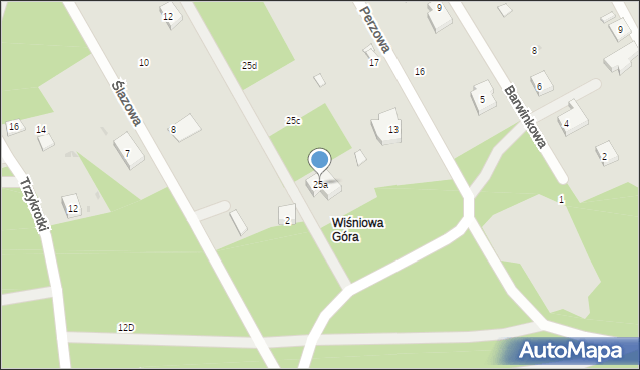 Warszawa, Bylicowa, 25a, mapa Warszawy