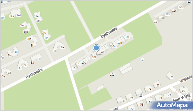 Warszawa, Bysławska, 10g, mapa Warszawy