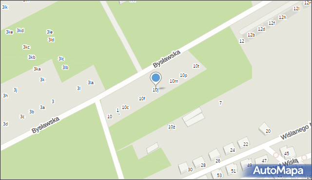 Warszawa, Bysławska, 10j, mapa Warszawy