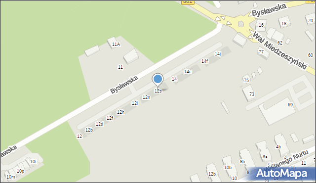Warszawa, Bysławska, 12s, mapa Warszawy