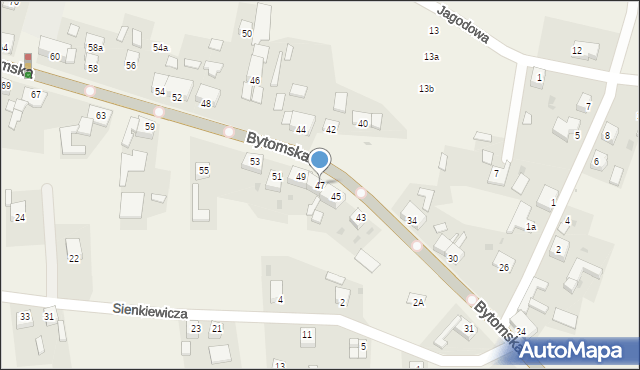 Wieszowa, Bytomska, 47, mapa Wieszowa