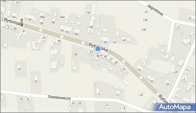 Wieszowa, Bytomska, 51, mapa Wieszowa