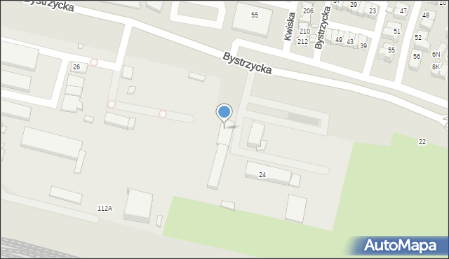 Wrocław, Bystrzycka, 24, mapa Wrocławia