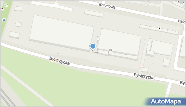 Wrocław, Bystrzycka, 89, mapa Wrocławia