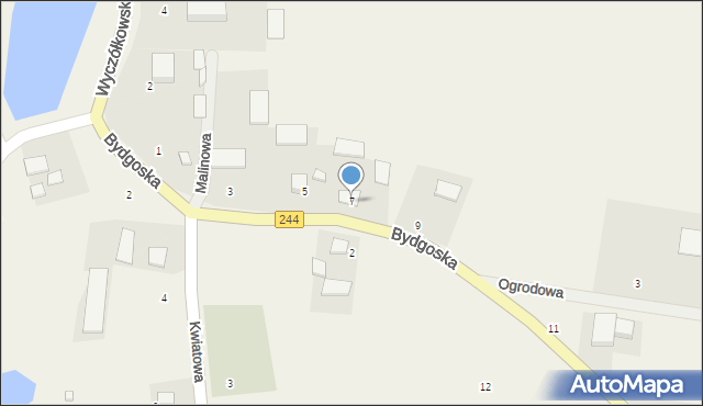 Wtelno, Bydgoska, 7, mapa Wtelno