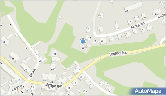 Wyrzysk, Bydgoska, 14, mapa Wyrzysk