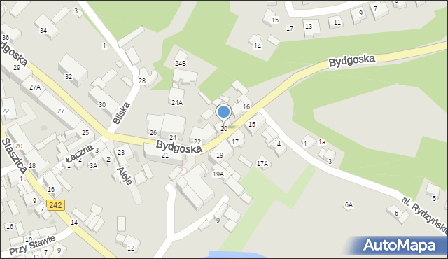 Wyrzysk, Bydgoska, 20, mapa Wyrzysk