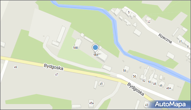 Wyrzysk, Bydgoska, 58A, mapa Wyrzysk