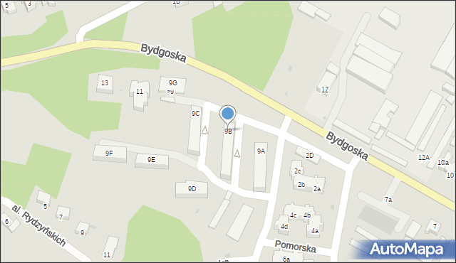 Wyrzysk, Bydgoska, 9B, mapa Wyrzysk