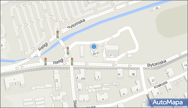 Zabrze, Bytomska, 2A, mapa Zabrza