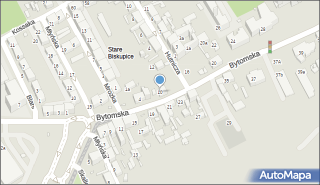 Zabrze, Bytomska, 10, mapa Zabrza