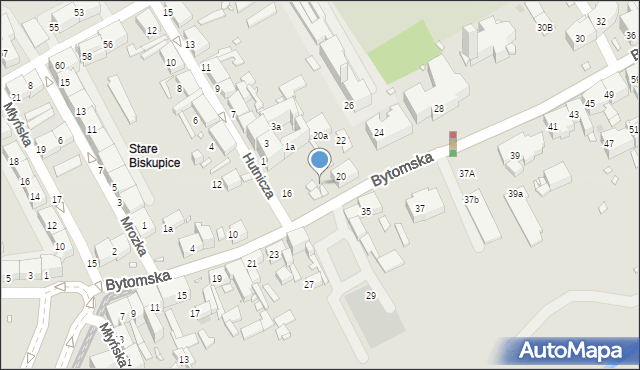 Zabrze, Bytomska, 18, mapa Zabrza