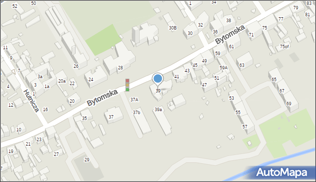 Zabrze, Bytomska, 39, mapa Zabrza