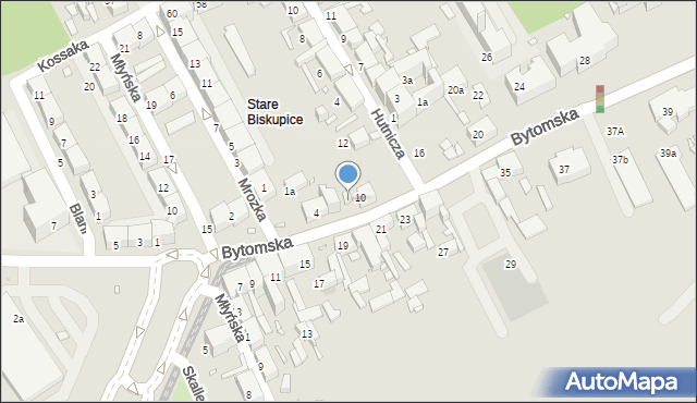 Zabrze, Bytomska, 8, mapa Zabrza