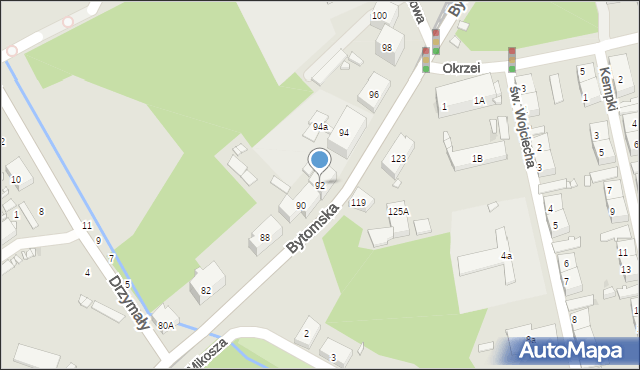 Zabrze, Bytomska, 92, mapa Zabrza