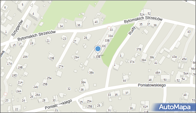 Zabrze, Bytomskich Strzelców, 33E, mapa Zabrza